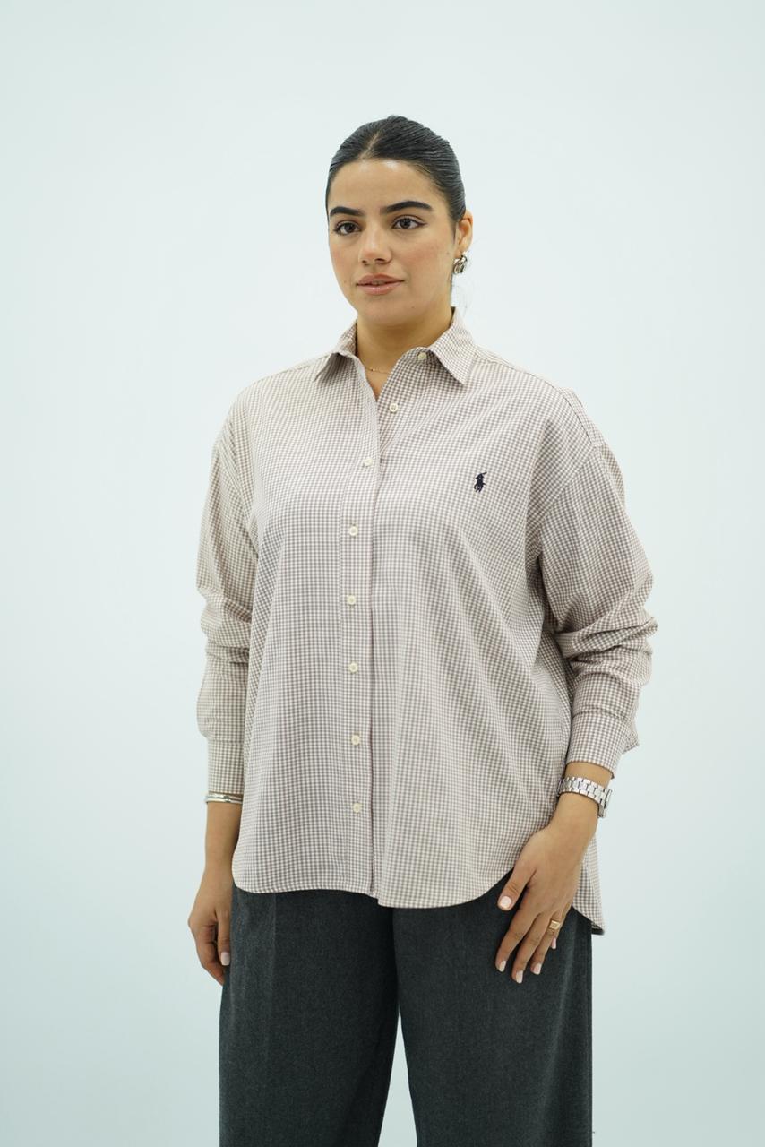 Chemises Polo Oversize à Carreaux
