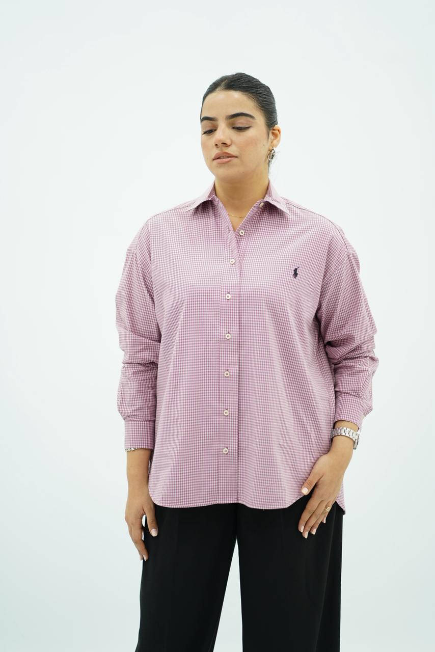 Chemises Polo Oversize à Carreaux