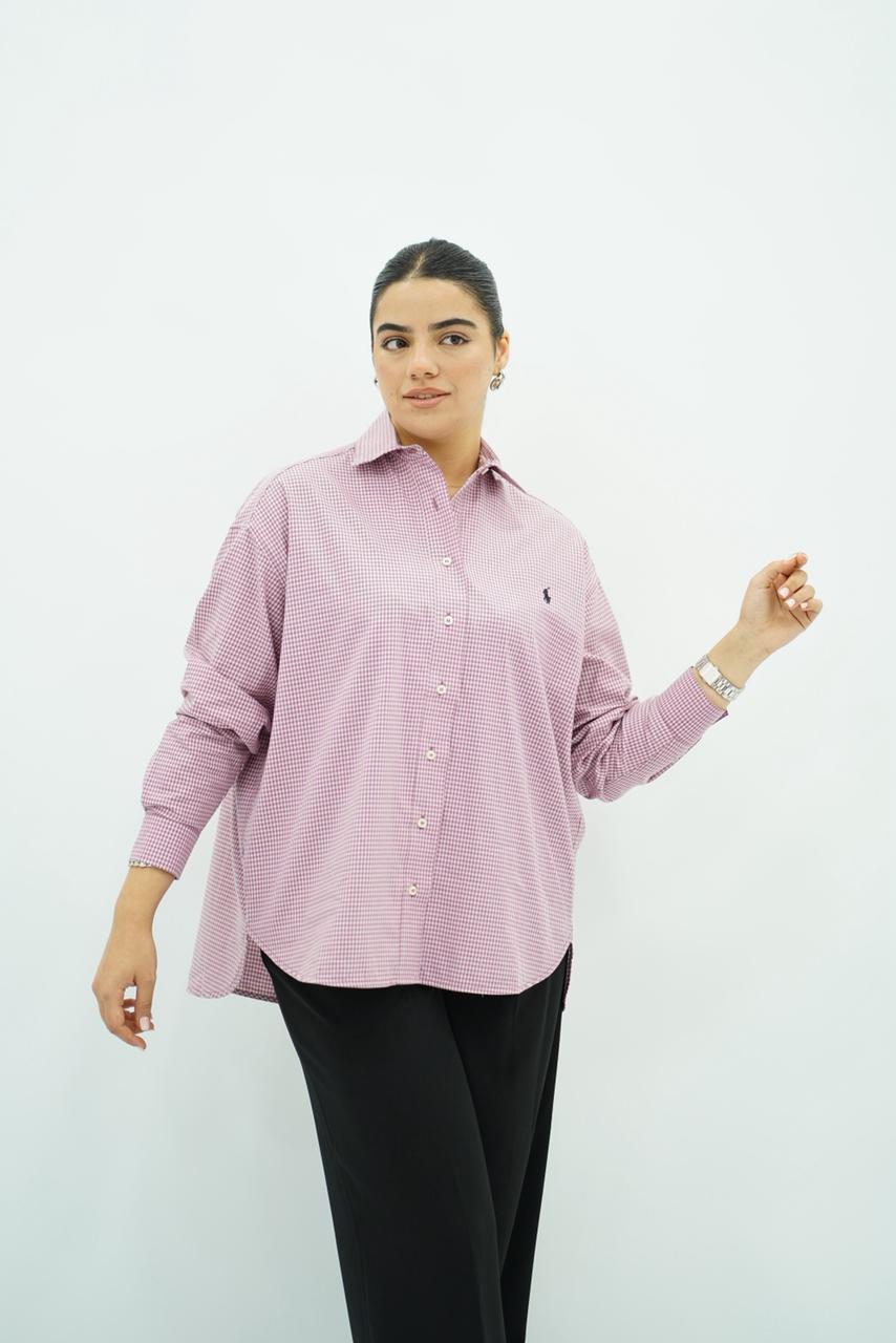 Chemises Polo Oversize à Carreaux