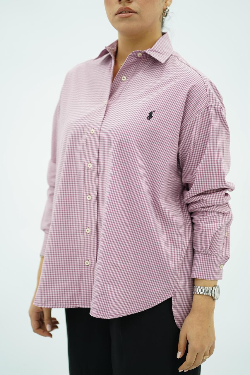 Chemises Polo Oversize à Carreaux