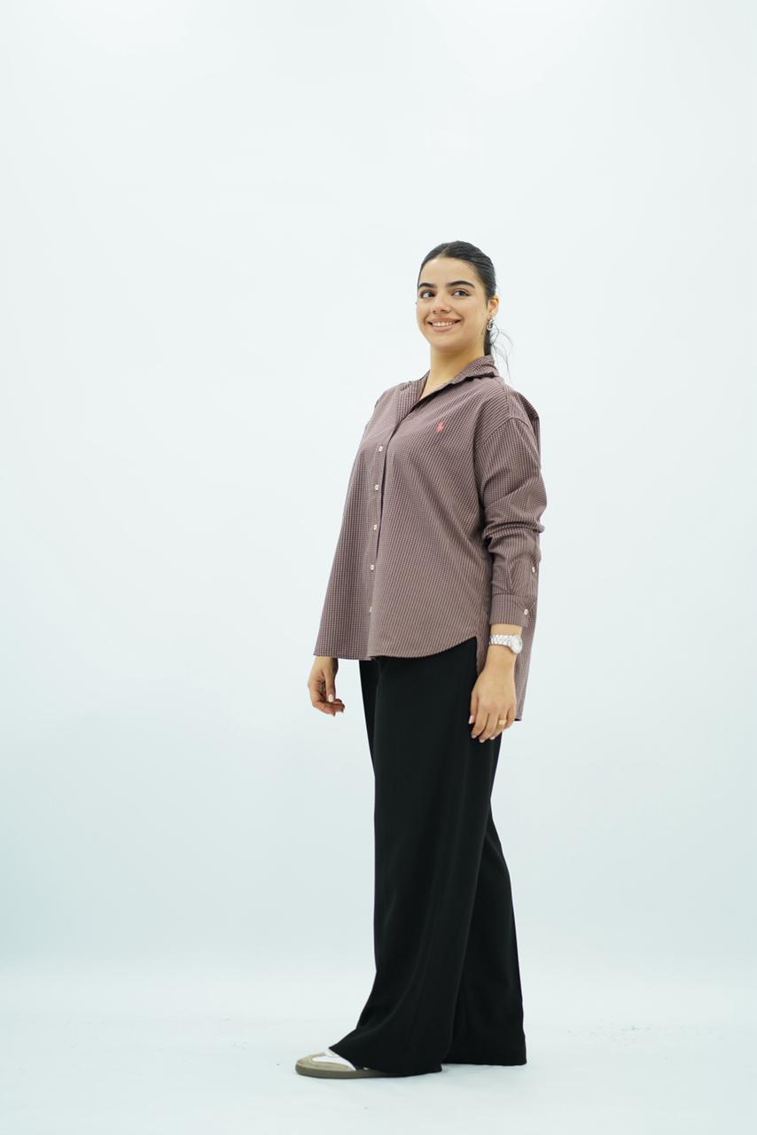 Chemises Polo Oversize à Carreaux