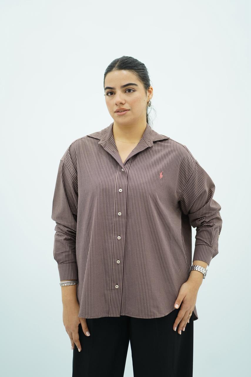 Chemises Polo Oversize à Carreaux