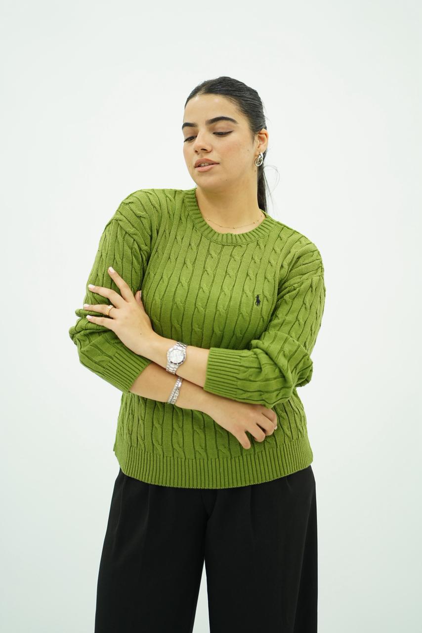 Pulls col rond en maille torsadée – Multi-Couleurs