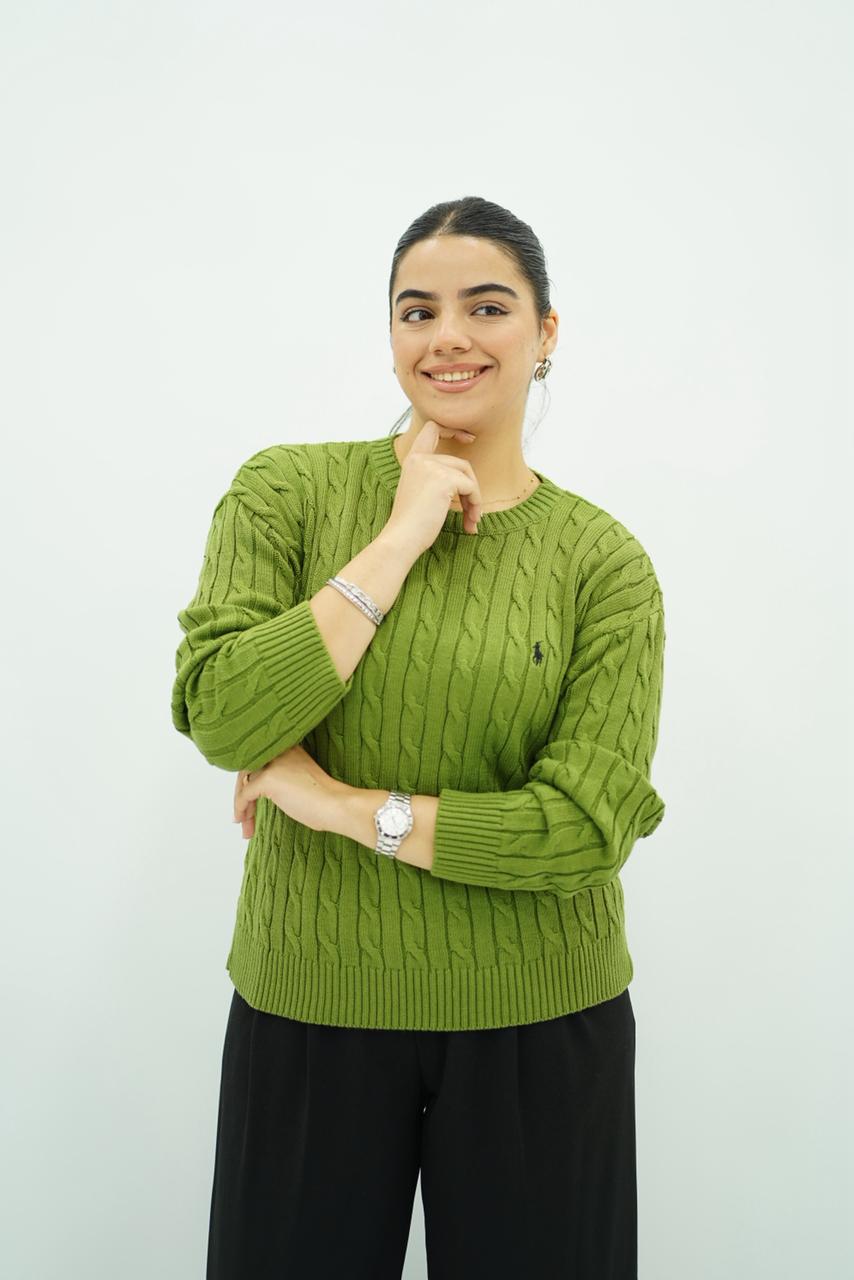 Pulls col rond en maille torsadée – Multi-Couleurs