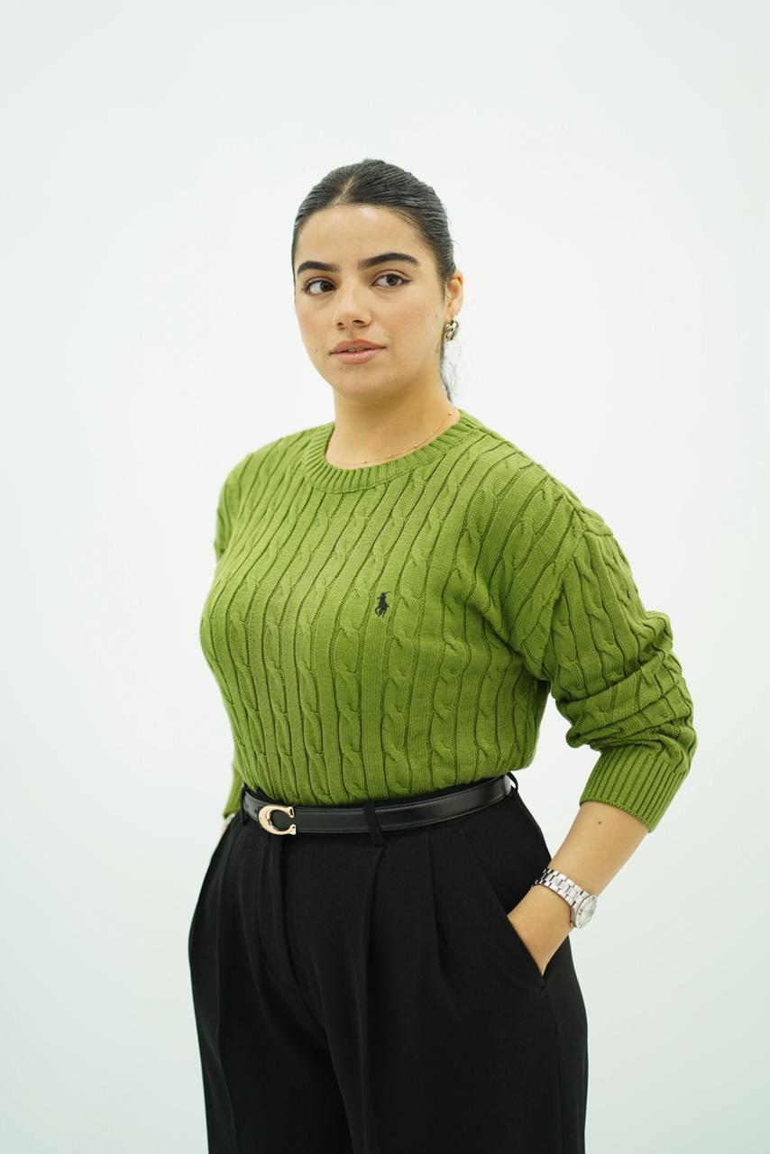 Pulls col rond en maille torsadée – Multi-Couleurs