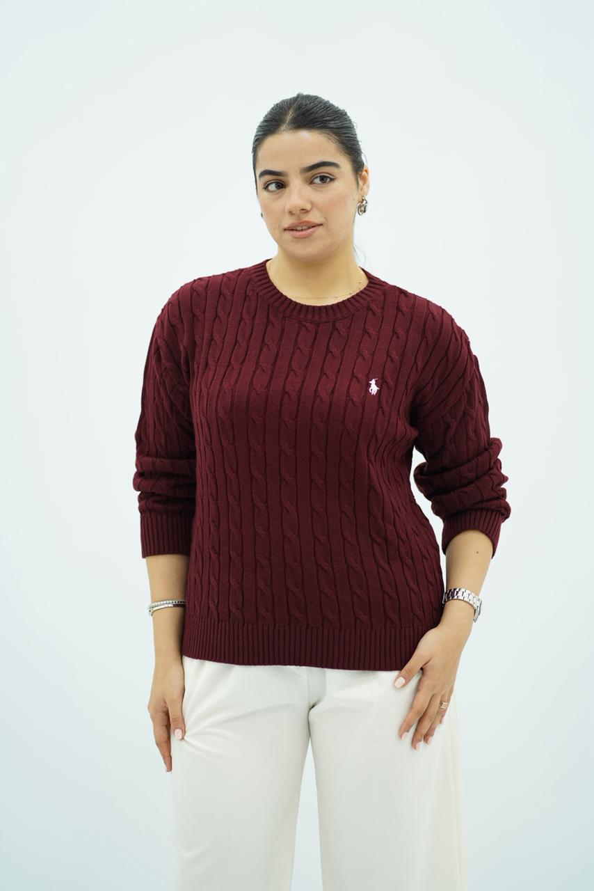 Pulls col rond en maille torsadée – Multi-Couleurs