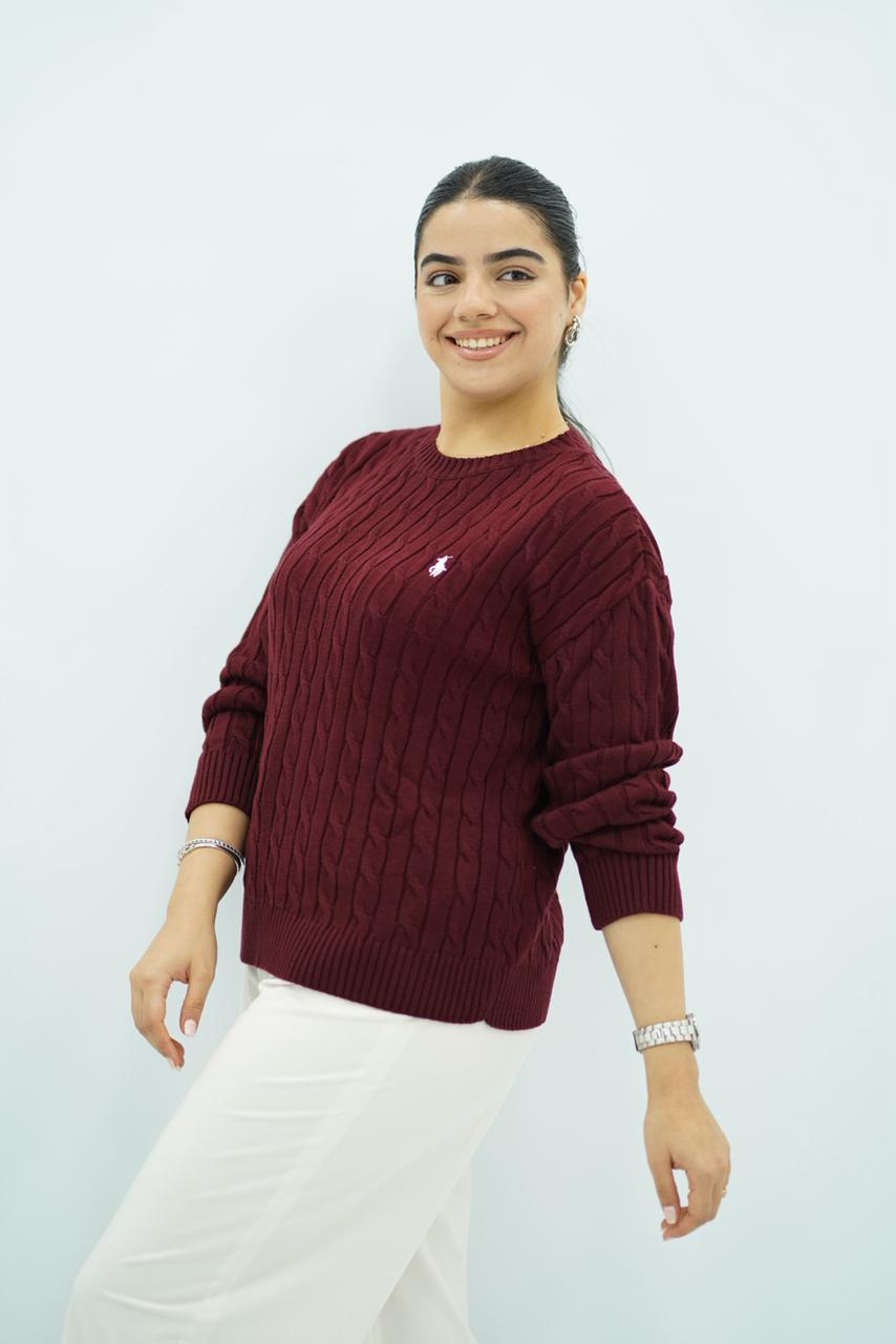 Pulls col rond en maille torsadée – Multi-Couleurs