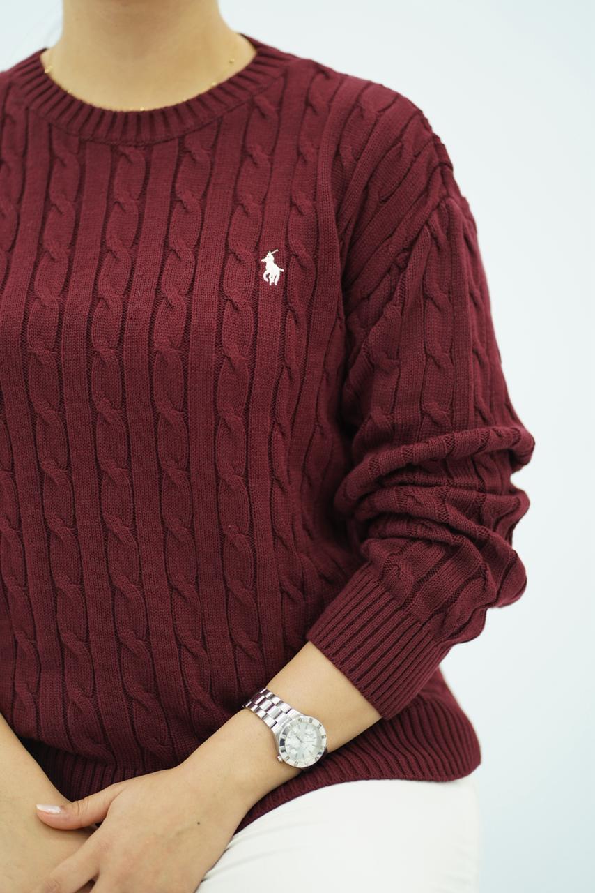 Pulls col rond en maille torsadée – Multi-Couleurs