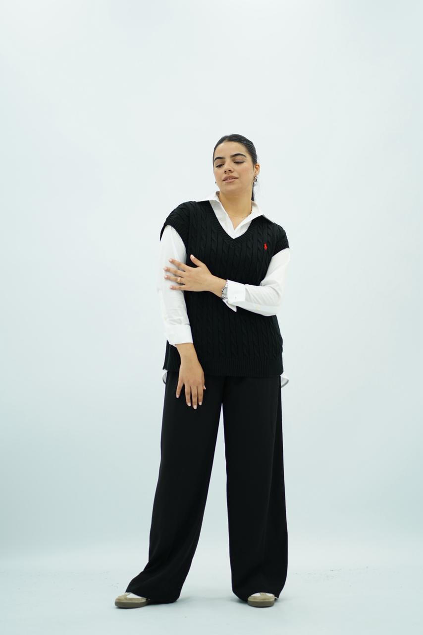 Gilets sans manches en maille torsadée -- Multi-Couleurs