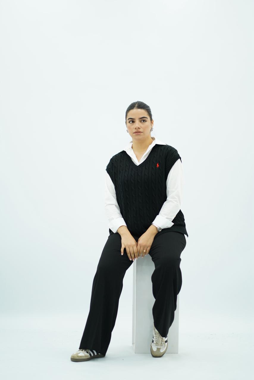 Gilets sans manches en maille torsadée -- Multi-Couleurs