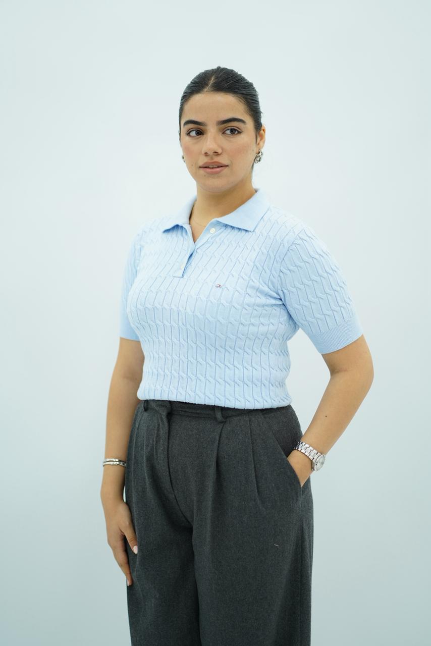 T-shirts à col polo texturé --- Multi-couleurs