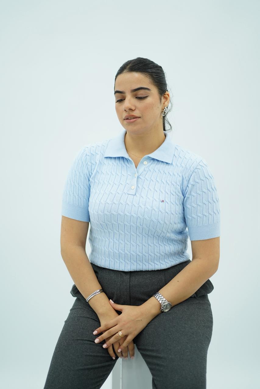 T-shirts à col polo texturé --- Multi-couleurs