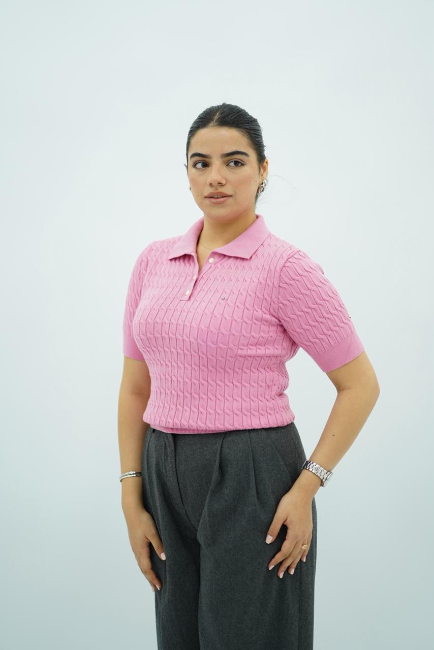 T-shirts à col polo texturé --- Multi-couleurs