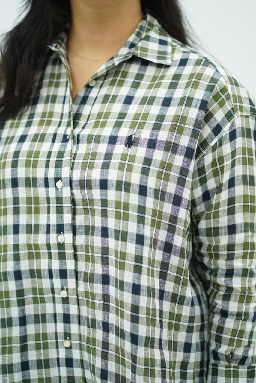 Chemise En lin A Carreaux