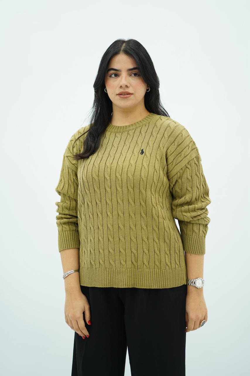 Pulls col rond en maille torsadée – Multi-Couleurs