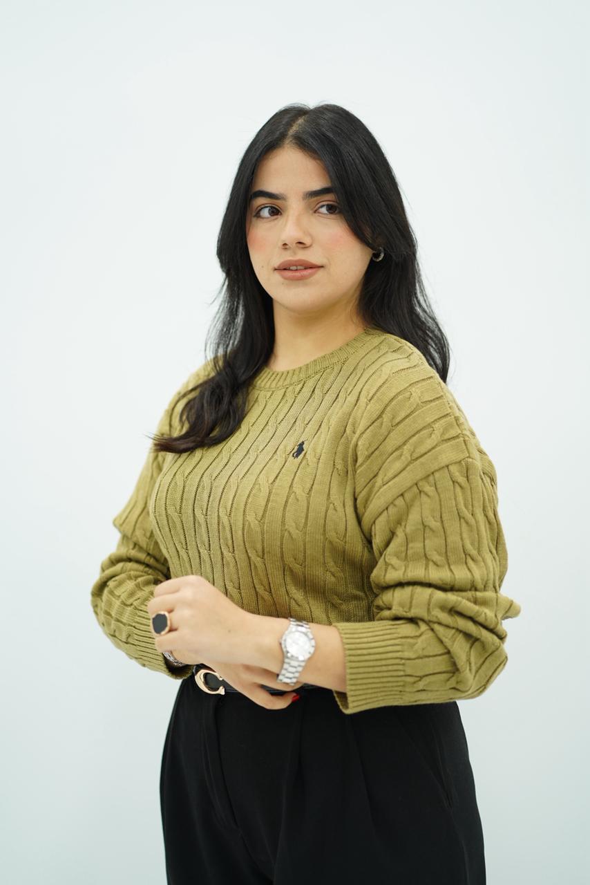 Pulls col rond en maille torsadée – Multi-Couleurs