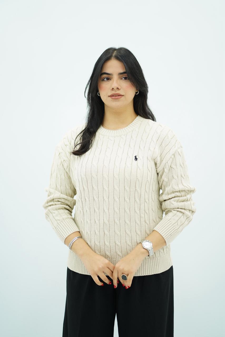 Pulls col rond en maille torsadée – Multi-Couleurs