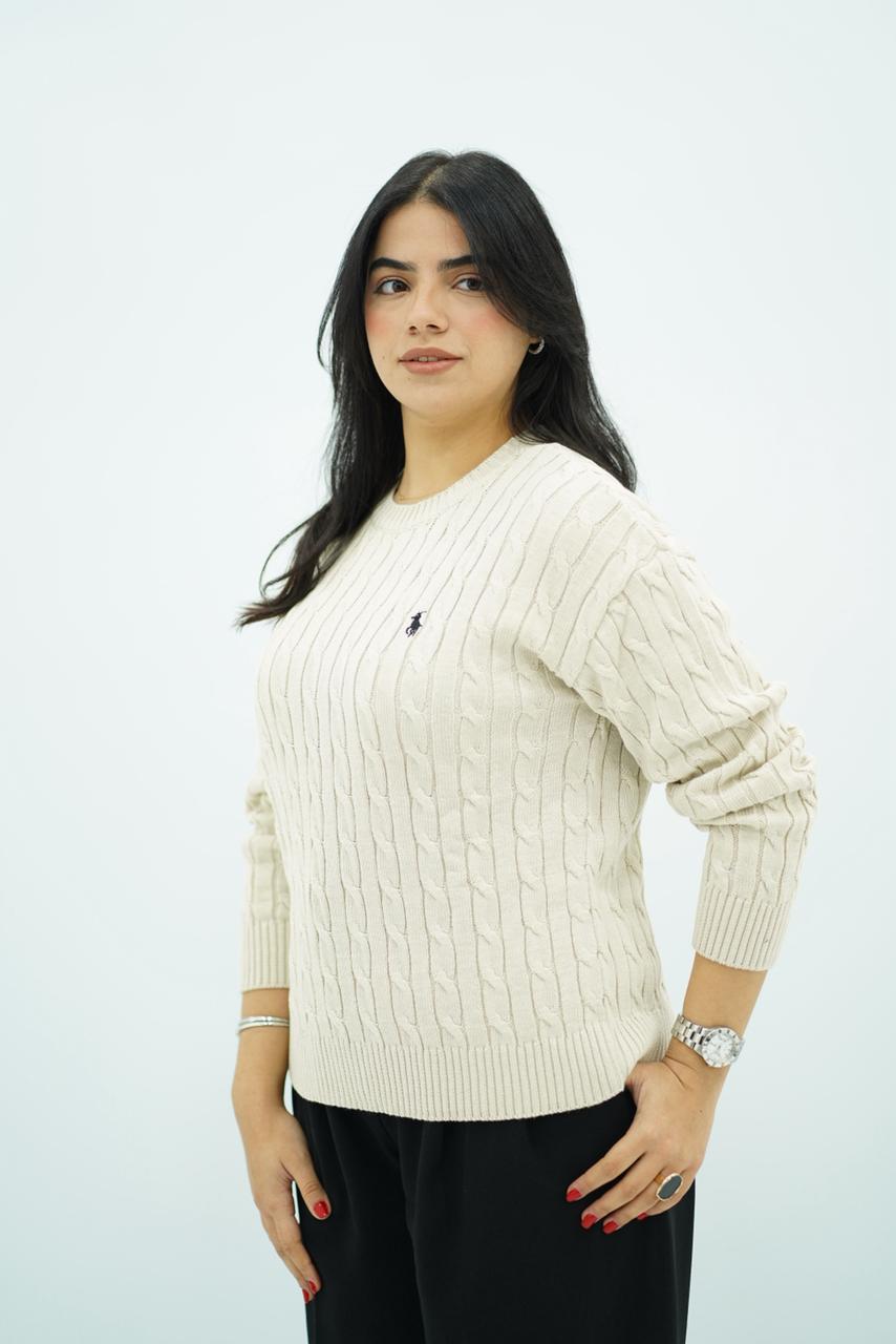 Pulls col rond en maille torsadée – Multi-Couleurs