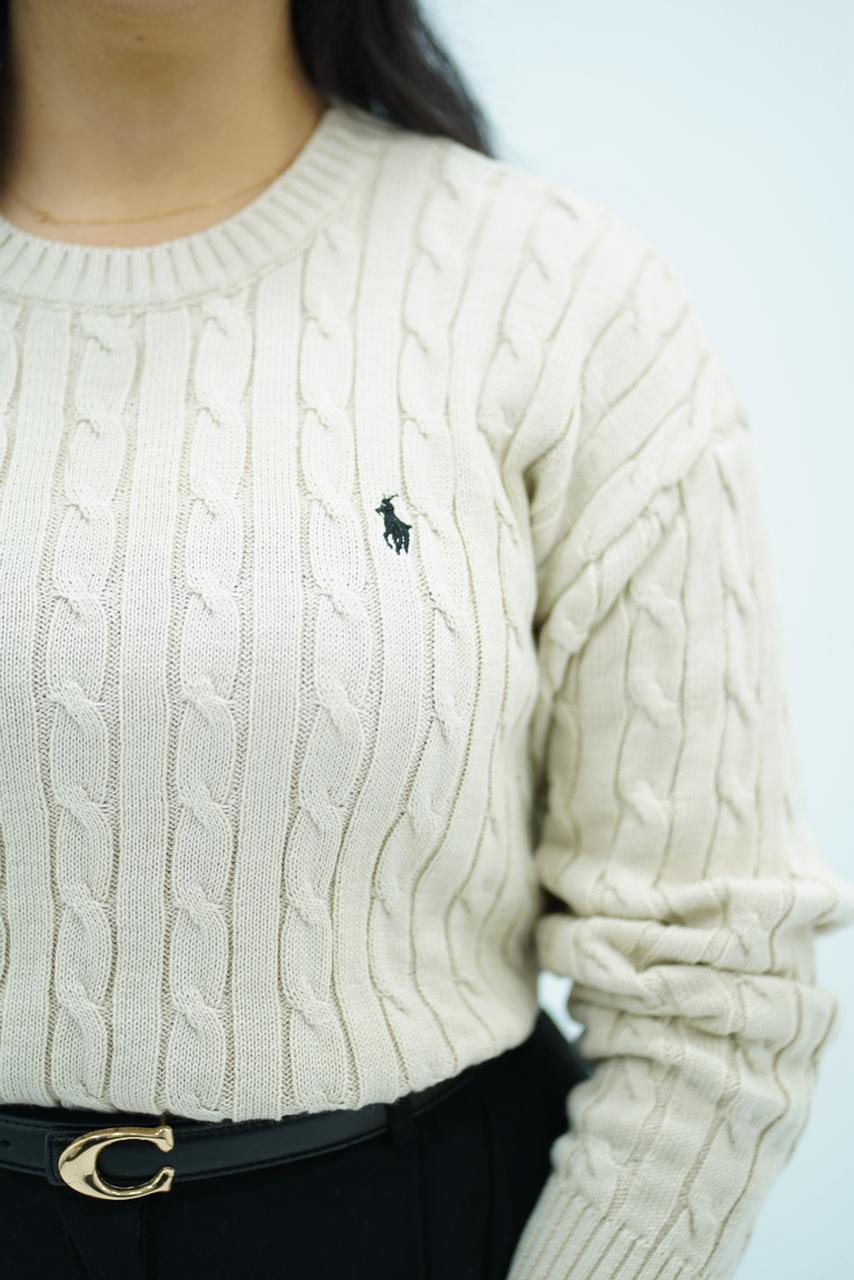 Pulls col rond en maille torsadée – Multi-Couleurs