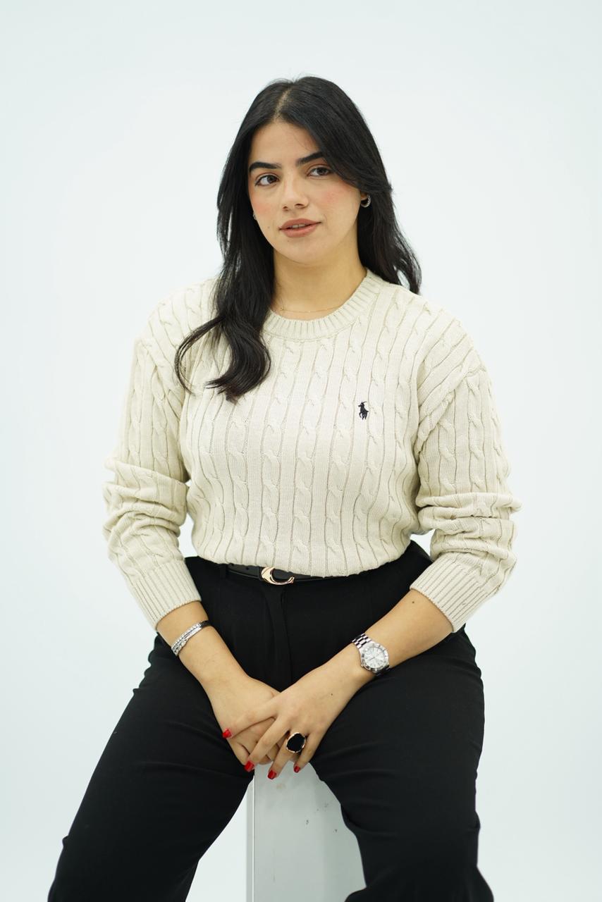 Pulls col rond en maille torsadée – Multi-Couleurs