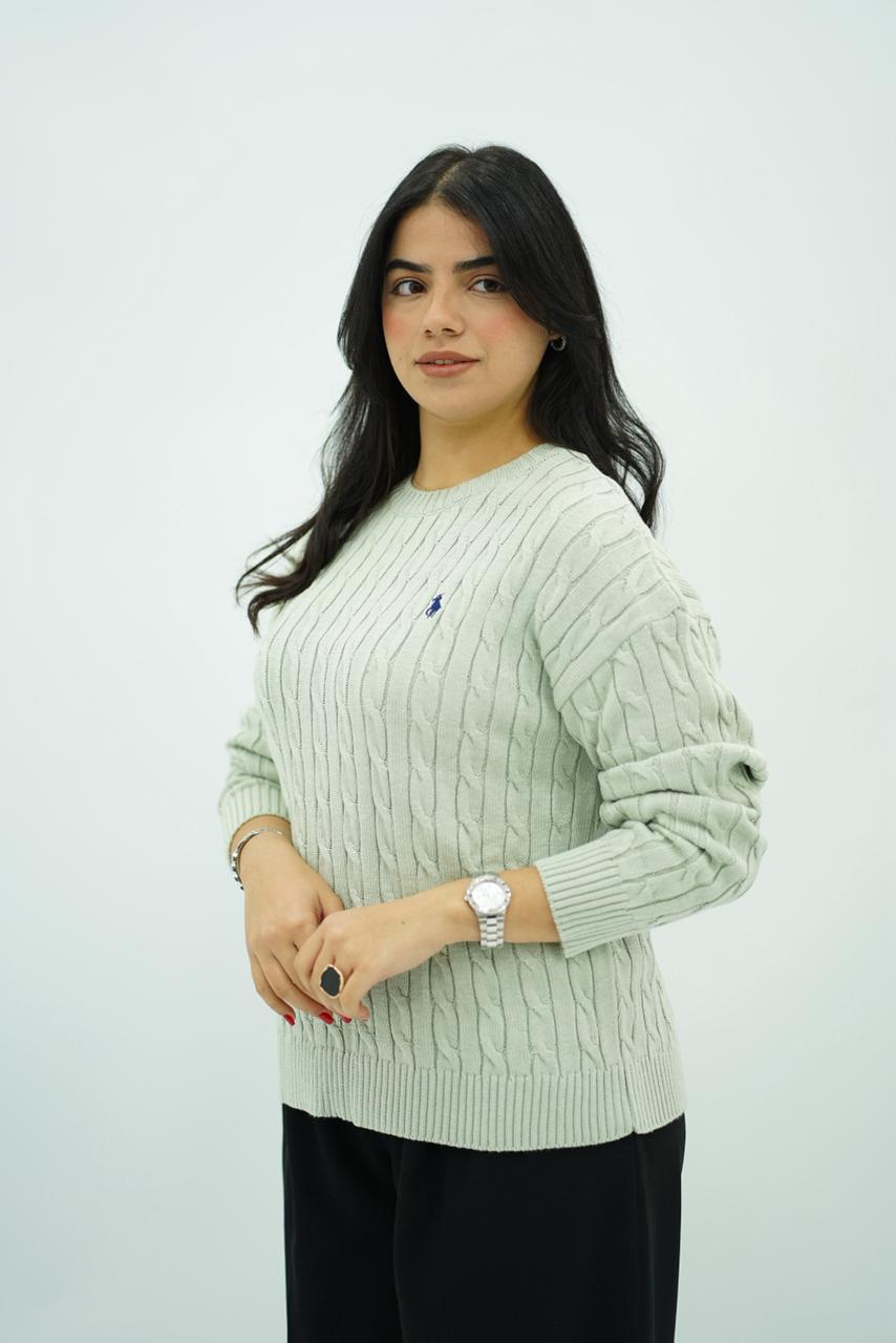 Pulls col rond en maille torsadée – Multi-Couleurs