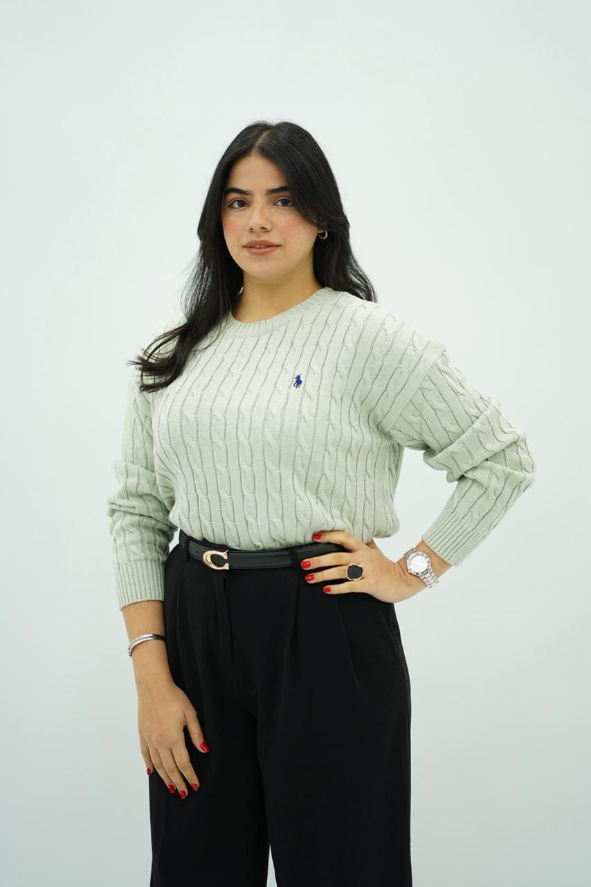 Pulls col rond en maille torsadée – Multi-Couleurs