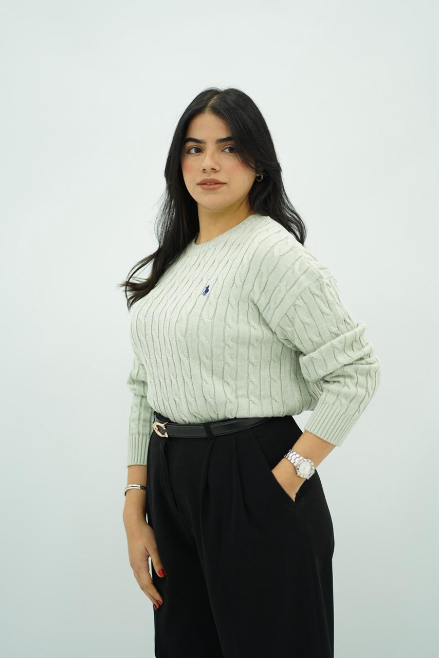 Pulls col rond en maille torsadée – Multi-Couleurs