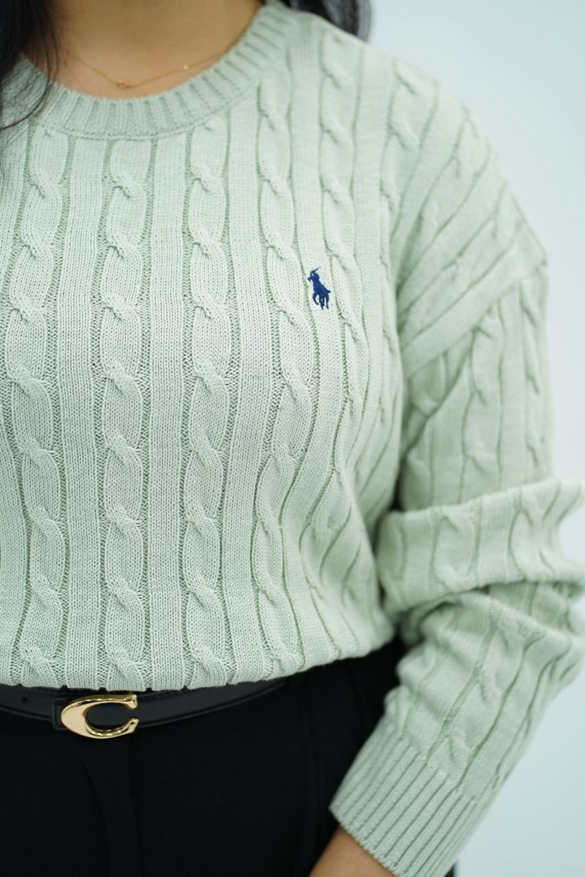 Pulls col rond en maille torsadée – Multi-Couleurs