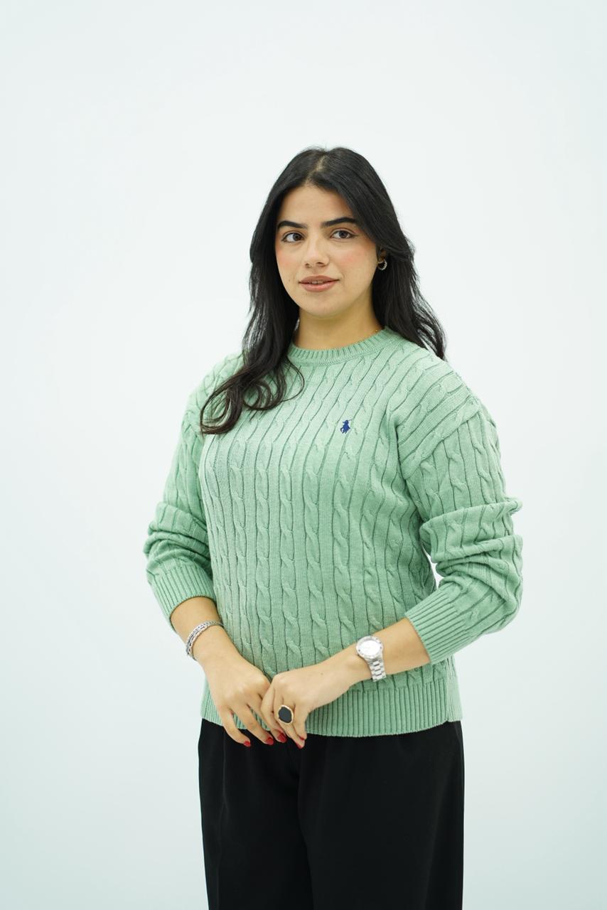 Pulls col rond en maille torsadée – Multi-Couleurs