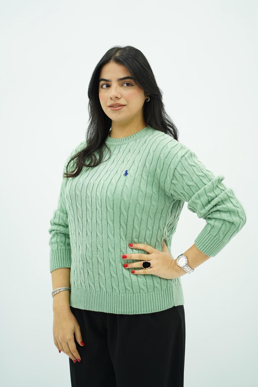 Pulls col rond en maille torsadée – Multi-Couleurs