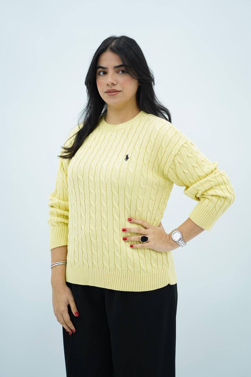 Pulls col rond en maille torsadée – Multi-Couleurs