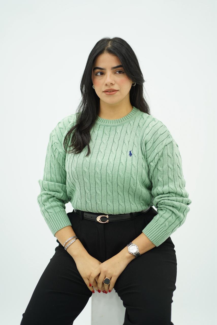 Pulls col rond en maille torsadée – Multi-Couleurs