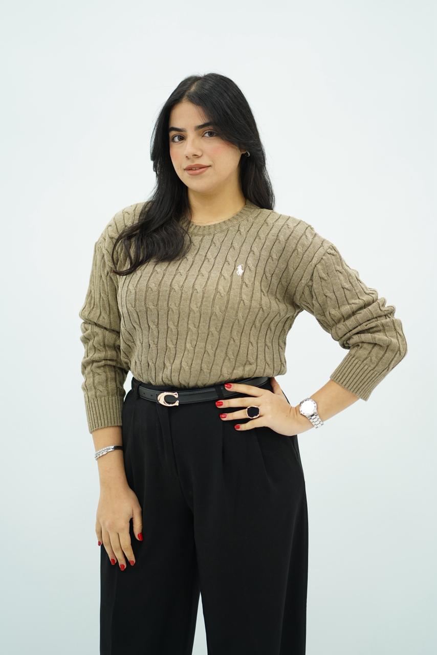 Pulls col rond en maille torsadée – Multi-Couleurs