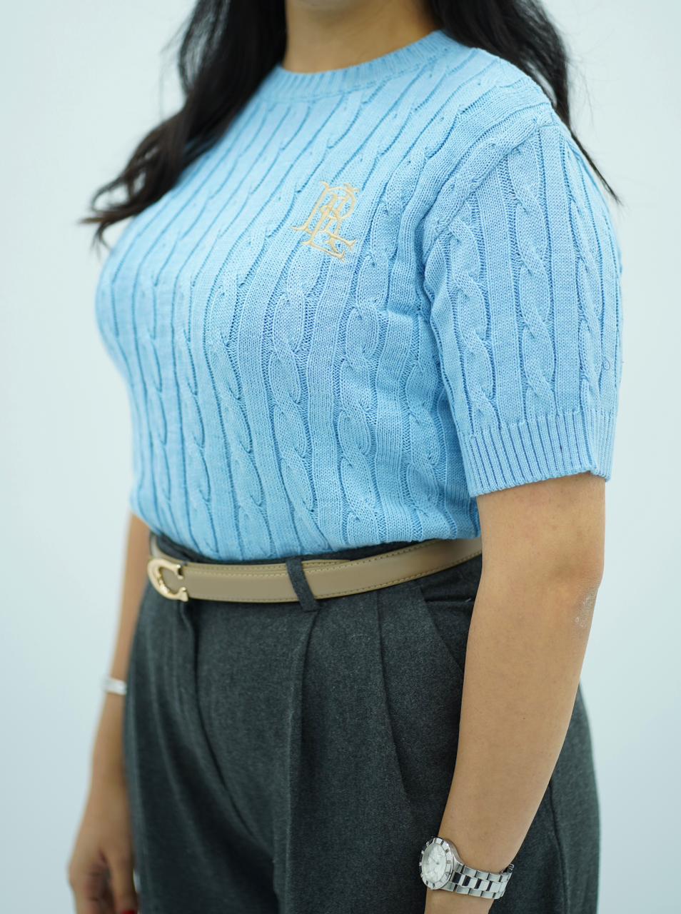 Pull demi-manche style polo