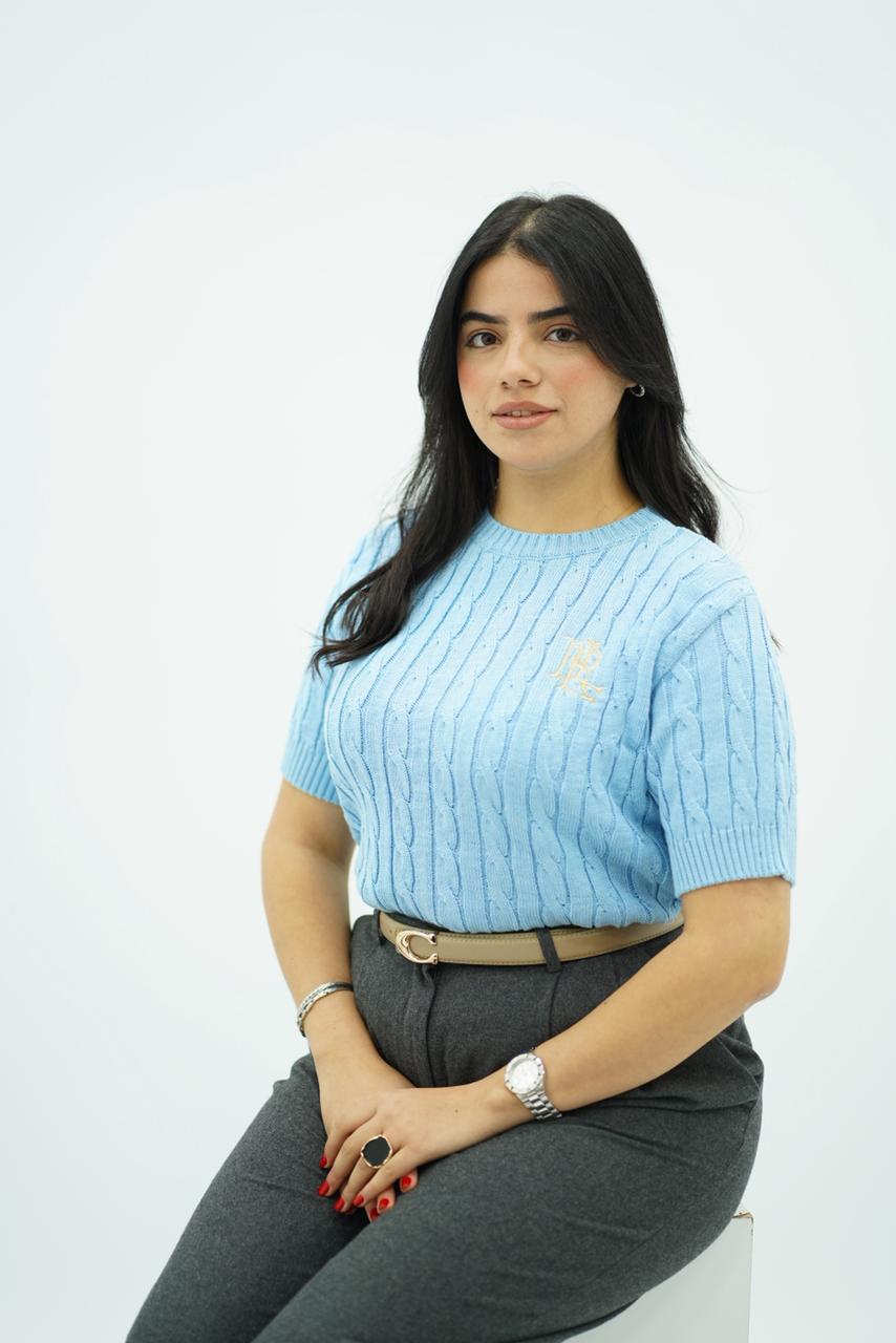 Pull demi-manche style polo