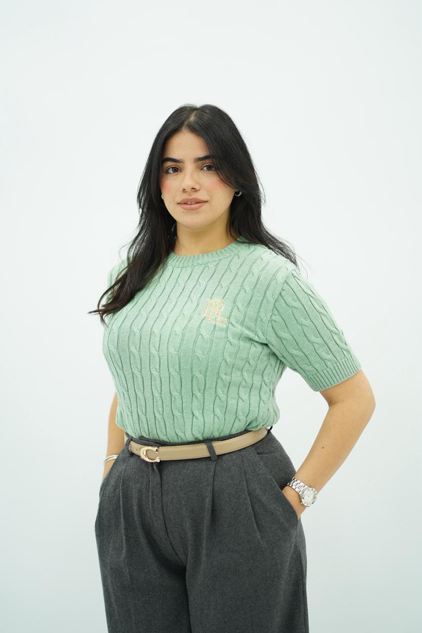 Pull demi-manche style polo