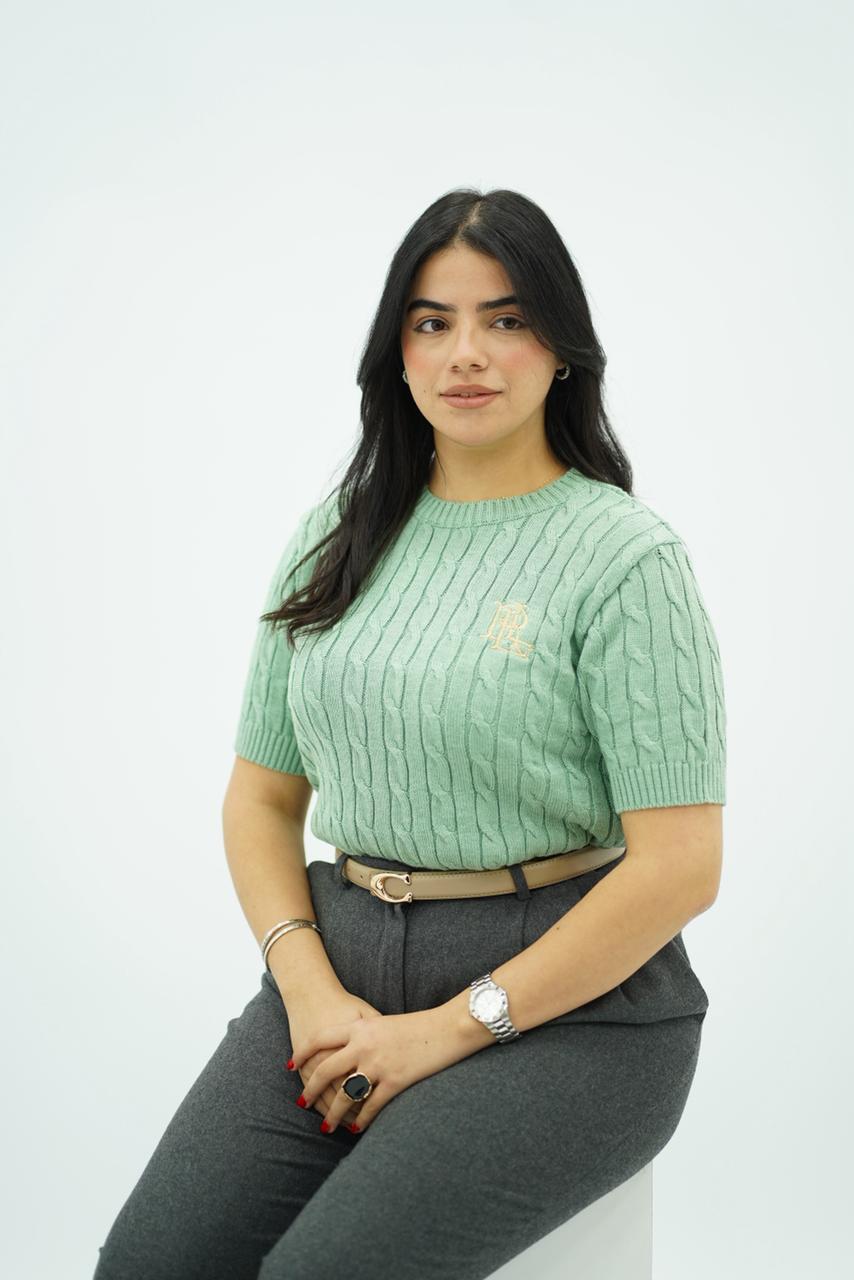 Pull demi-manche style polo