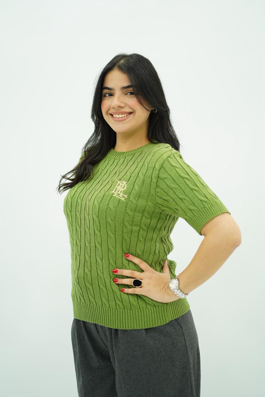 Pull demi-manche style polo