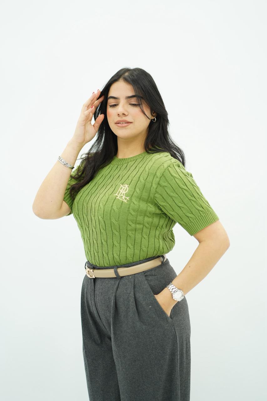 Pull demi-manche style polo