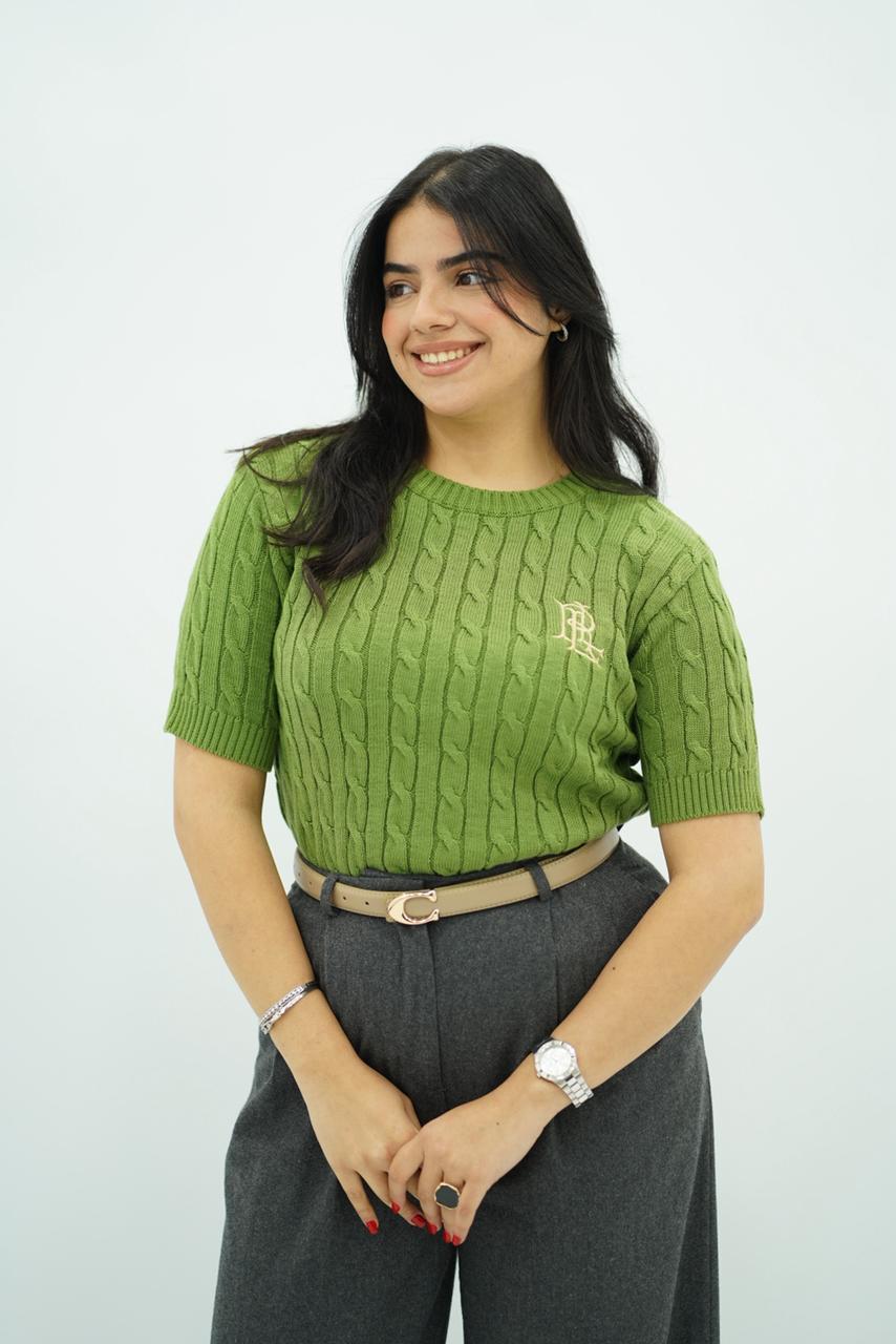 Pull demi-manche style polo