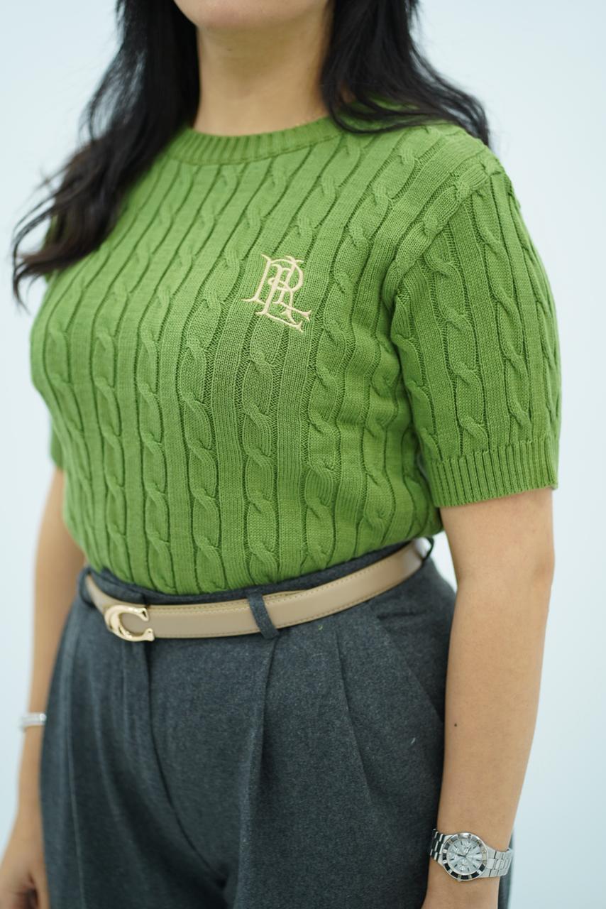 Pull demi-manche style polo