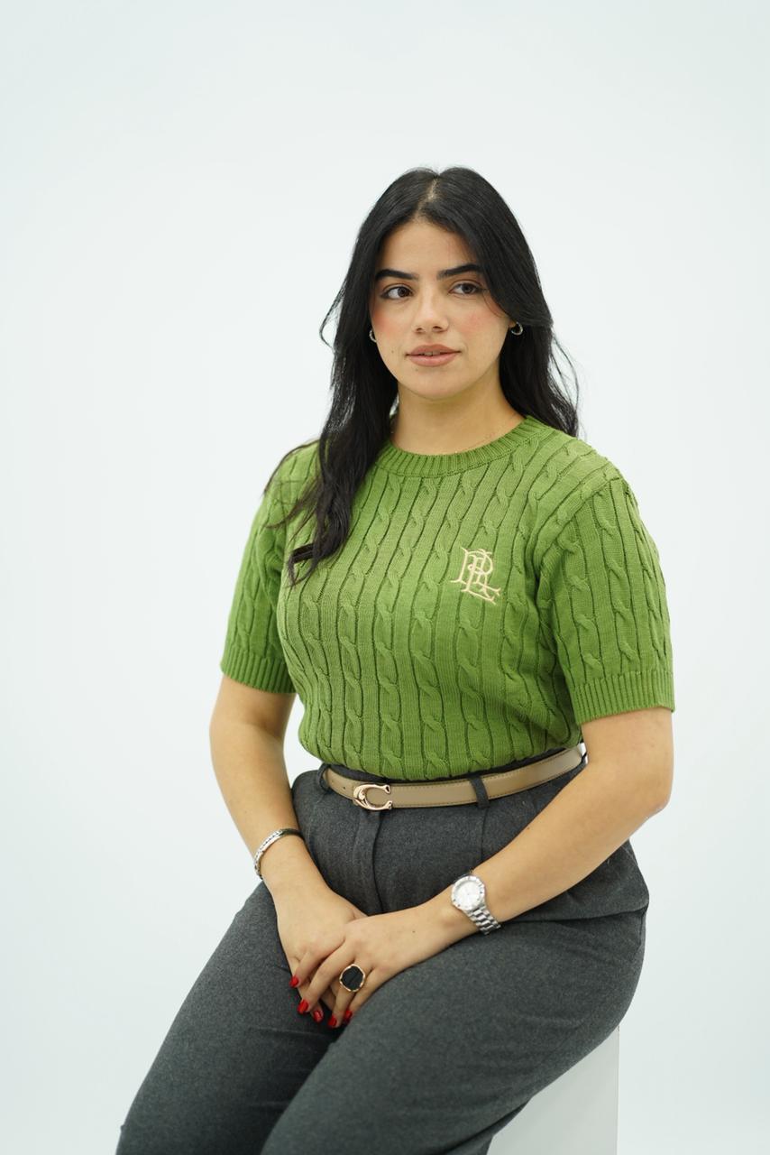 Pull demi-manche style polo