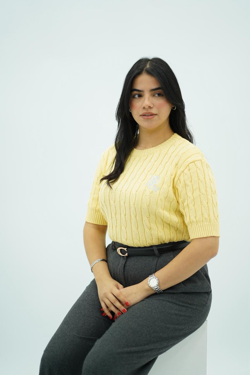 Pull demi-manche style polo