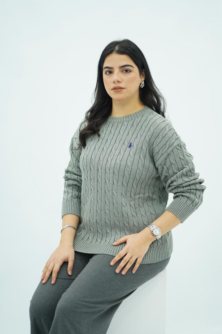 Pulls col rond en maille torsadée – Multi-Couleurs