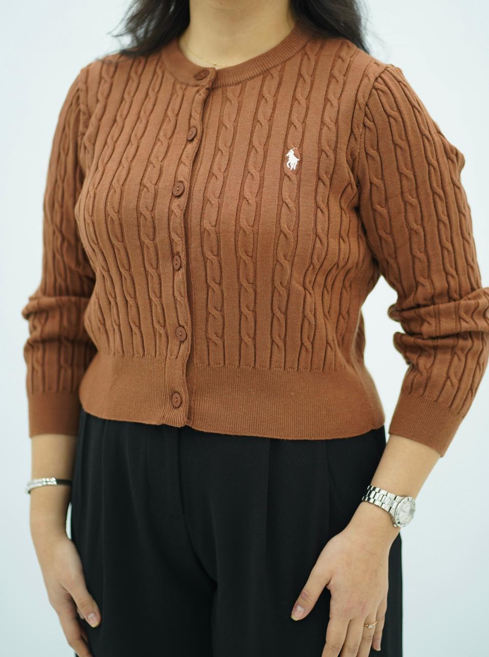 Pulls Cardigan Maille Tressée