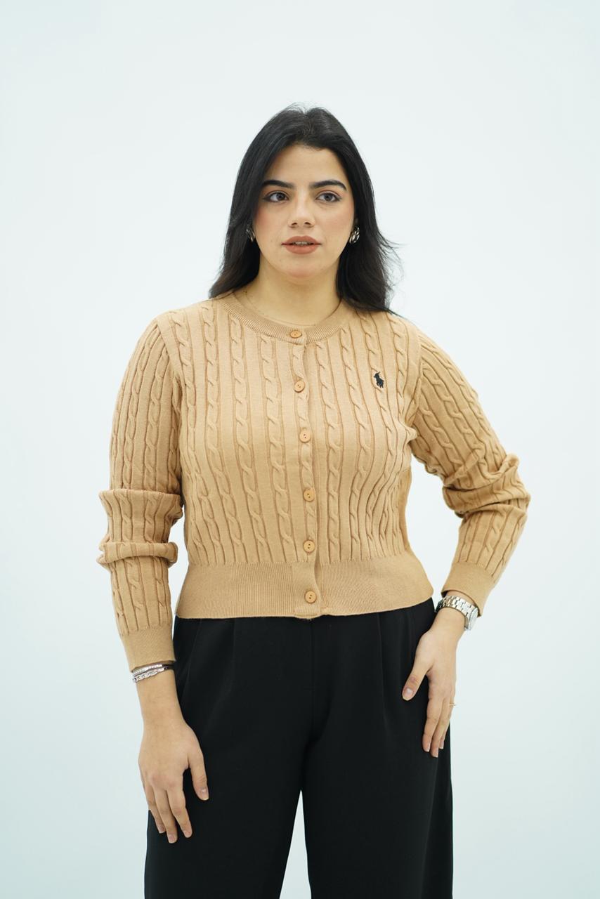 Pulls Cardigan Maille Tressée