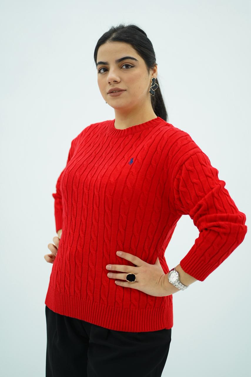 Pulls col rond en maille torsadée – Multi-Couleurs