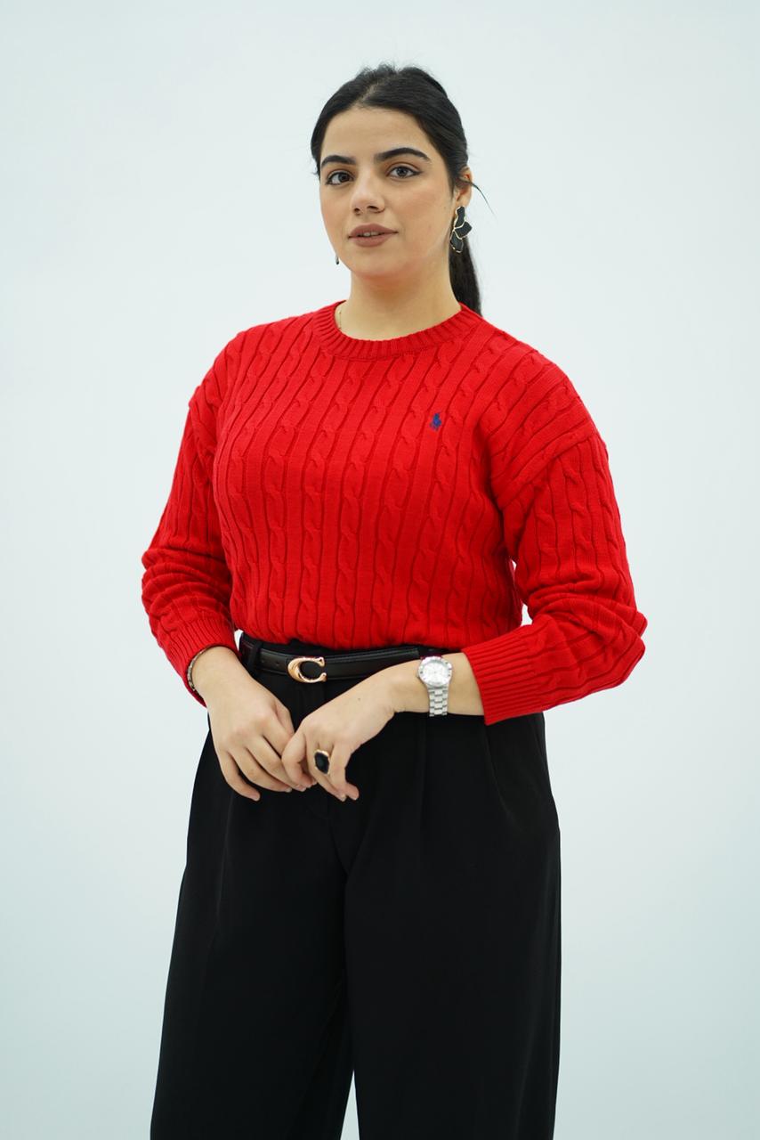 Pulls col rond en maille torsadée – Multi-Couleurs