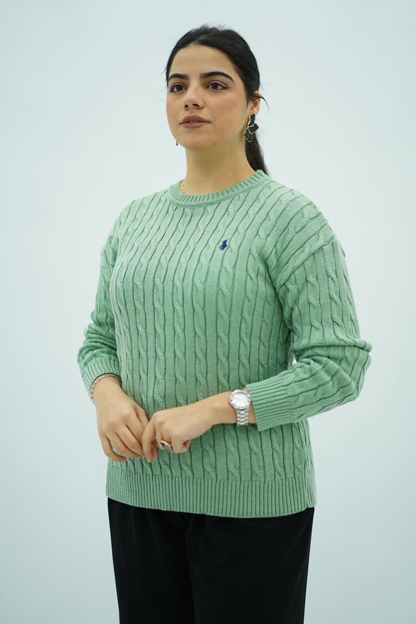 Pulls col rond en maille torsadée – Multi-Couleurs