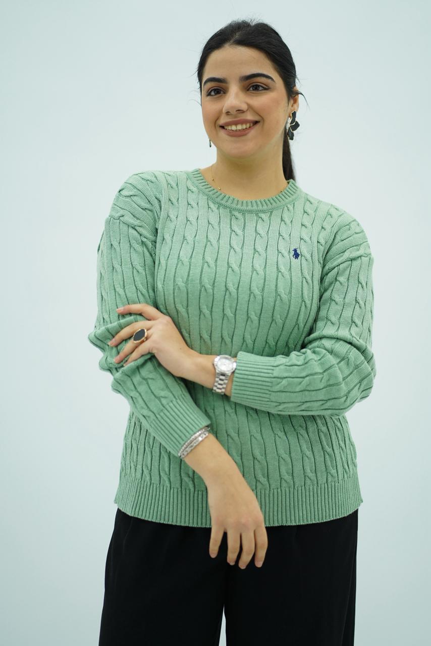 Pulls col rond en maille torsadée – Multi-Couleurs